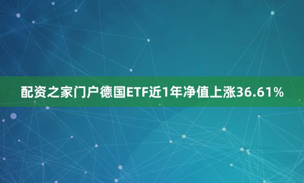 配资之家门户德国ETF近1年净值上涨36.61%